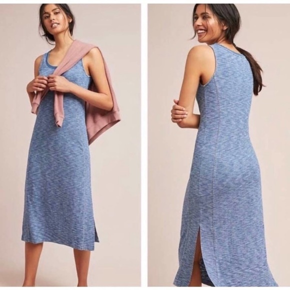 Anthropologie Dresses & Skirts - ANTHROPOLOGIE Saturday Sunday Blue Striped Giona Sleeveless Midi Dress